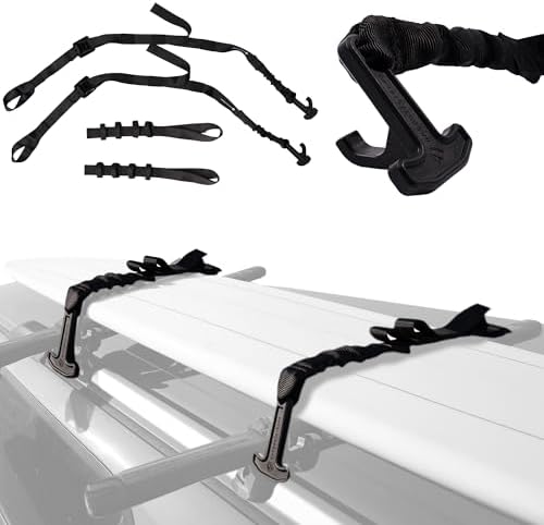 T-Pull Quick-Release Tie-Down Strap (2 Straps Included) – Fast, One-Handed Strap System for Surfboards, Paddleboards, Kayaks & Roof Racks – Ultra-Durable, Easy to Use, No Knots or Hassle