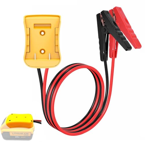 Jumper Cables for Car with Adapter Compatible with DE.WALT 20V Batteries