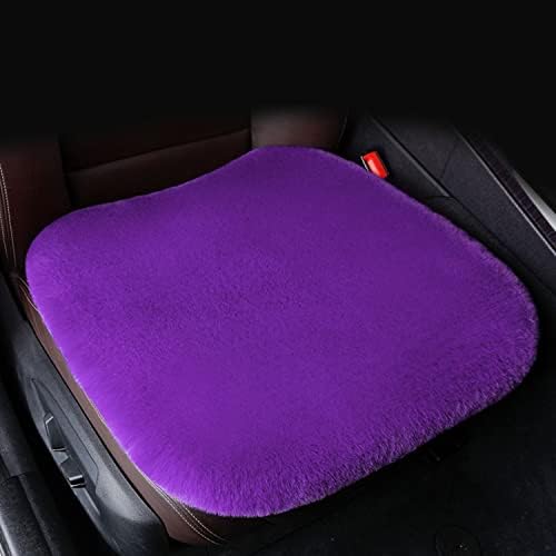 1 set 3 pcs Soft Fluffy Auto Seat Cover Faux Wool Auto Front & Back Seat Pad Car Seat Cover Protector Cushion Soft Warm for Winter Mat Universal Fit (Purple)