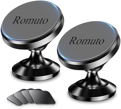 【 2-Pack 】 Magnetic Phone Holder for Car Dashboard【Strong Magnet】iPhone Magnetic Phone Mount for Car Phone Holder 【4 Metal Plate】Cell Phone Holders for Your Car Mount for iPhone 17 Pro Max Air 16 15
