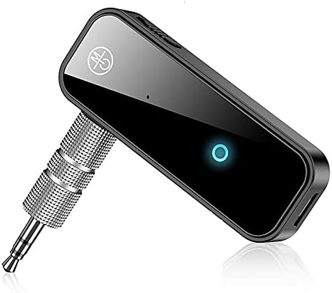 Bluetooth 5.0 Receiver for Car,Noise Cancelling Bluetooth AUX Adapter,3.5mm Jack Aux Reciever, 2-in-1 Wireless TransmitterSuitable for Speakers/Headphones/Home Music Streaming Stereo/car/pc
