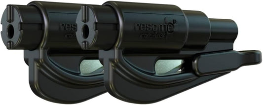 resqme The Original Compact Emergency Keychain Car Escape Tool, Seatbelt Cutter and Window Breaker, Made in USA, Pack of 2