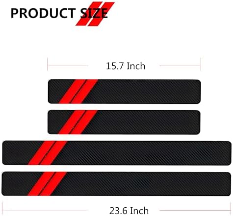 4 PCS Door Sill Decal Protectors Anti-Scratch Car Door Sill Protection Strip Edge Guards for Door Steps