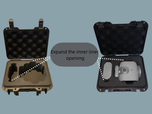 Portable Shockproof Hard Carrying Case Compatible with XbotGo Chameleon Camera, Shockproof & Dustproof, Secure Lock & Ventilation System, Durable PP Plastic with EVA Liner, for Storage & Travel