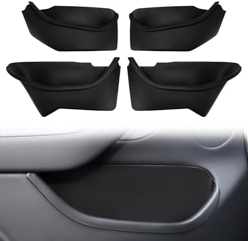 PSLER Front & Rear Door Pocket Liners for 2025 2026 Tesla Model Y Juniper