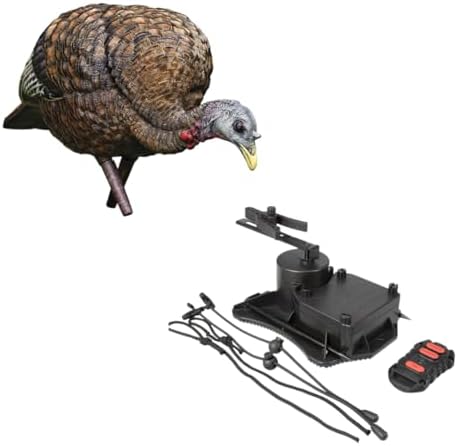 Avian-X LCD Feeder Hen Turkey Decoy with X-Factor Motion System – Realistic Lifelike Collapsible Standing Turkey, Durable Design, Carry Bag & Collapsible Stake for Hunting