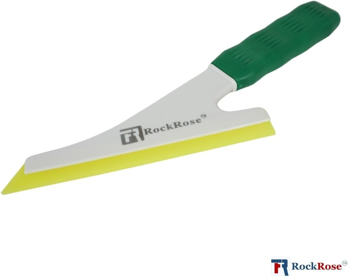 RockRose Doctor Stroke Squeegee – Professional Window Tinting Squeegee & Vinyl Wrap Applicator, Heavy-Duty Rubber Scraper for Auto Glass & Flat Glass Tint Yellow