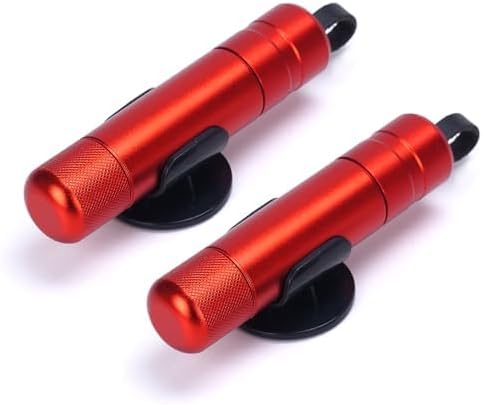 Car Window Breaker Seatbelt Cutter for 2018-2024 Jeep Wrangler JL & Gladiator JT, Glass Breaker Hammer Seatbelt Cutter Safety Glass Breaking,Red