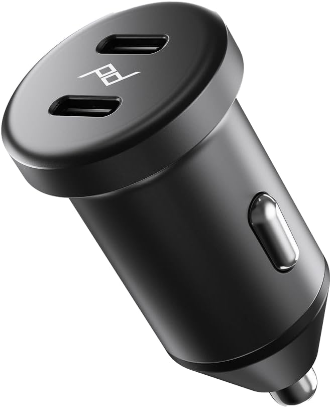 Peak Design Premium Dual USB-C Car Charger - 45W Total Output, Compact Metal Car Adapter, Fast Charging Compatible with iPhone, Android, Tablets & More - Low Profile Aluminum Build