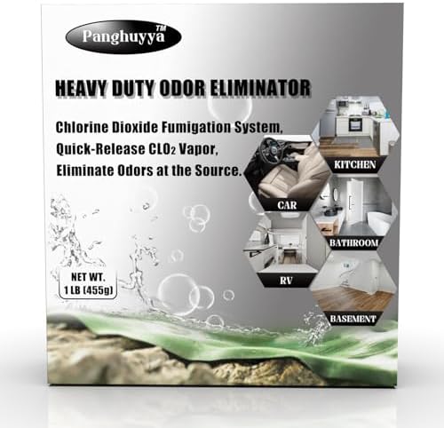 Car Deodorizer Odor Eliminator, Chlorine Dioxide Odor Removal, Fast-Release Clo2 Vapor Eliminate Odor for Car and Home, 100% Without Fragrance or Residue.