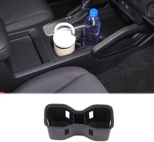 Center Console Cup Holder Insert Compatible with Nissan Frontier 2022-2025,TPE Car Drink Cup Holder Expander Adapter Interior Accessories 1PCS (Black)