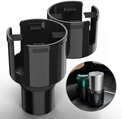 TYKOR Car Cup Holder Expander, 2 in 1 Adapter with Expandable Base