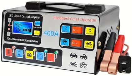 Car Battery Charger with Smart Pulse Repair for 12V/24V Battery for Car, Motorcycle, Truck and More