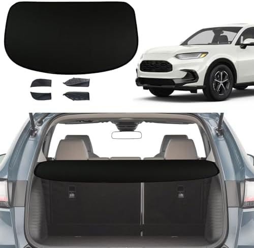 Cargo Cover for 2023 Honda HRV 2024-2026 HR-V Trunk Cover Accessories Rear Trunk Security Cover Shielding Shade, Black
