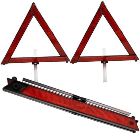 Gatuida 3pcs Road Emergency Warning Triangle Reflective Safety Triangles for Vehicle Parking Traffic Safety Portable Compact Design for Reliable Roadside Assistance
