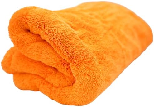 THOR GOAT 1800 Drying Towel (Orange) – Premium Korean Microfiber Car Drying Towel – Ultra Plush Twist Loop Design – Super Absorbent, Lint-Free, 28x28, 1800 GSM – Professional Auto Detailing Towel