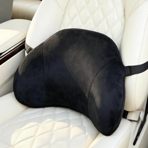 Ergonomic Lumbar Support Pillow for Car Office Home Lower Back Relief Black