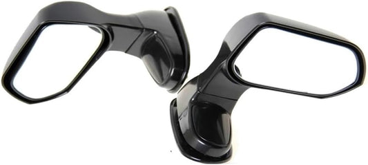 2PCS 4x4 UTE Car Hood Bonnet Blind Spot Mirror Side View Mirrors Adjustable Blindspot Mirror (Black)