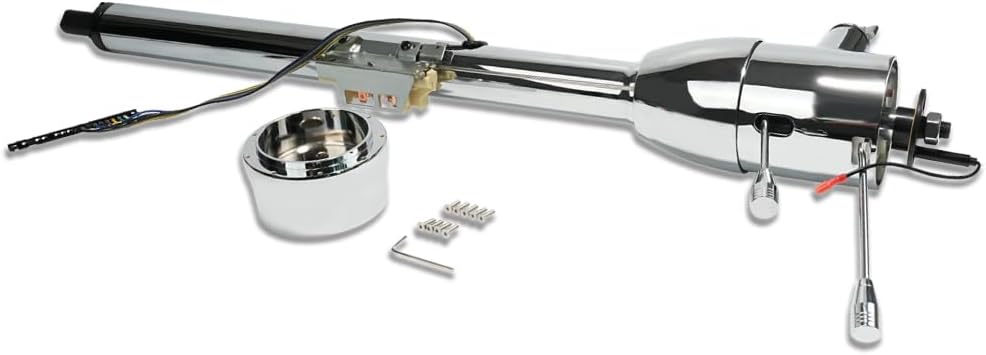 32" Natural Manual Steering Column with Key & 9 Holes Adapter