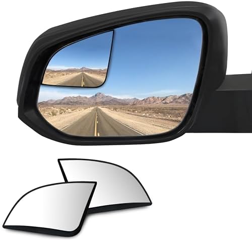 Convex Stick On Custom Fitted Blind Spot Mirrors Compatible With Toyota Tacoma 2016-2026- Engineered to Provide A Wider View