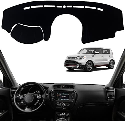Dashboard Dash Board Cover Mat Pad Carpet Non-Slip Custom Compatible with Kia Soul 2014-2019 Protector Sun Shield