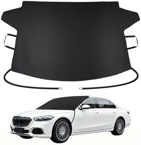 Subody Cldkz Windshield Cover for ice and Snow | 600D Three-Layer Composite Waterproof,Sunshade,Dustproof Fabric |Windshield Snow Cover for car, SUV, Truck|Winter car Accessories|car Windshield Cover