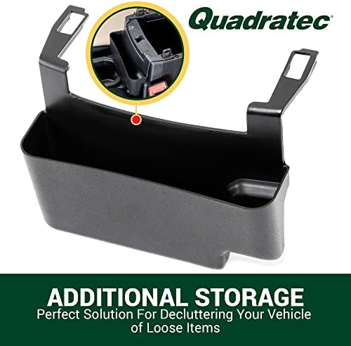 Quadratec Center Console Storage Organizer Tray - Fits Jeep Wrangler JL, JLU & Gladiator JT 2018-2022 - Non-Slip Liner - Small Item Phone, Keys, Money, Change, Holder - Interior Jeep Accessories