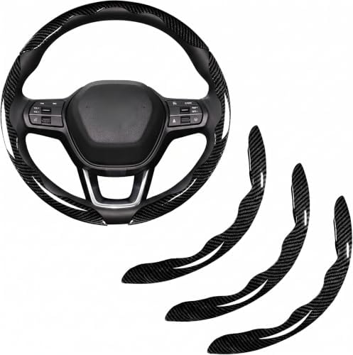 Carbon Fiber Steering Wheel Cover 3pcs Segmented Car Steering Wheel Cover