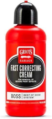 Griot's Garage BOSS Fast Correcting Cream for Car Polishing and Detailing, Swirl, Scratch Remover for Vehicles, 16oz