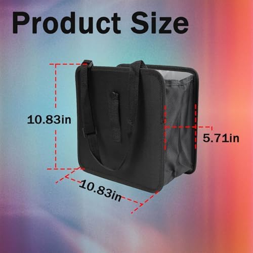 Car Trash Can, Oxford Cloth Foldable Car Trash Bin Hanging, 1.85 Gallon Capacity Garbage Bag Organizer, Leak-Proof Waterproof Auto Storage Container (Large)