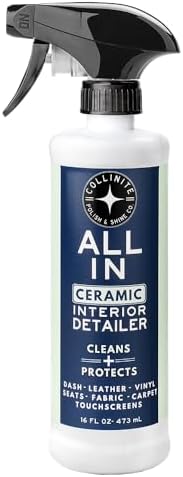 Collinite No. 21 All-In Universal Ceramic Interior Detailer – Easy Spray & Wipe Cleaner + SiO2 UV Protection for Leather, Vinyl, Rubber, Plastic, Fabric & Screens – Fresh Scent – For Cars, Boats, RVs