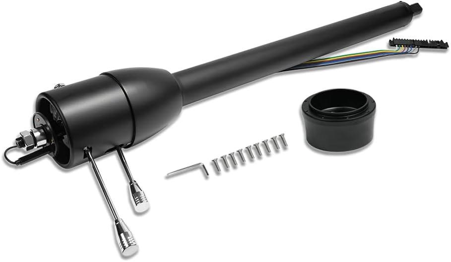28" Black Steering Column & Adapter Fits GM 1969-1994