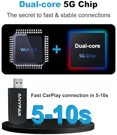 A4 Pro Wireless CarPlay Android Auto Adapter with Cooling Vents