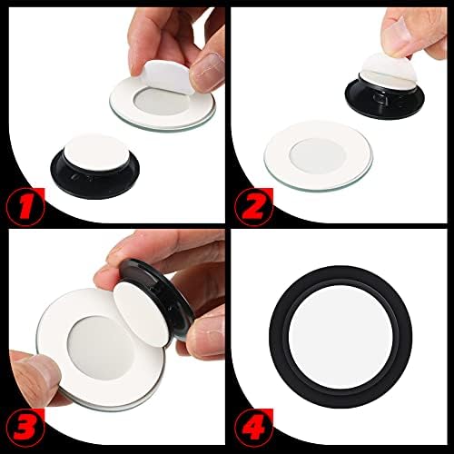 Frienda 6 Pcs Blind Spot Mirror 360° Adjustable High Definition Glass Frameless Convex Side Mirror Blindspot Wide Angle Rear View Mirrors for Suvs Trucks Car Accessories(Fan, Round, Rectangle Shape)