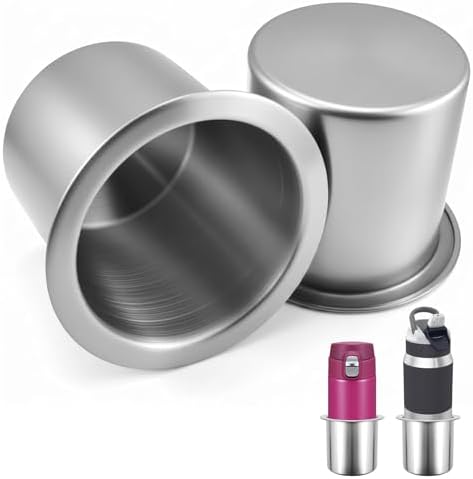 SDTC Tech 2Pcs 304 Stainless Steel Drop-in Cup Holder 3.3 Inch