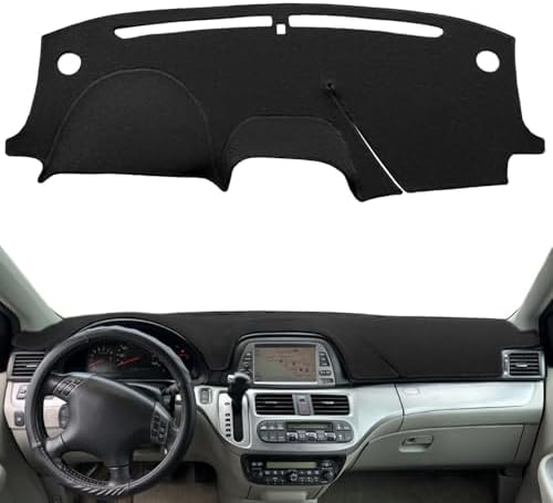 Dash Cover Mat Custom Fit for Honda Odyssey with Cutout for Speakers Airbag and Light Sensor,Dashboard Pad Cap Carpet Protector K224 (Black)
