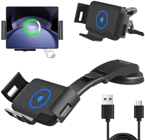 Wireless Car Charger Mount, 15W Fast Charging Holder