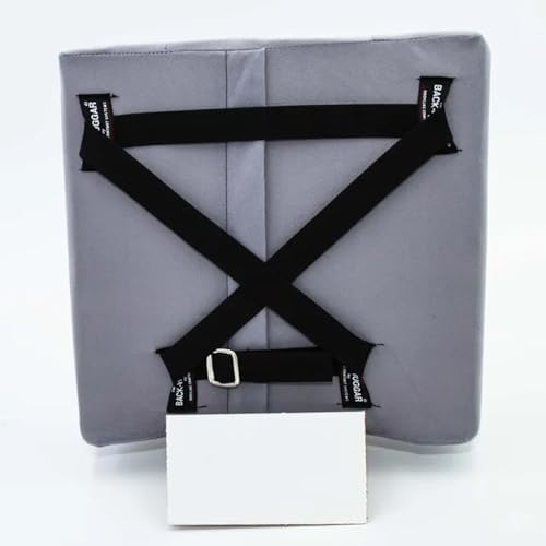 Secretary with Strap Lower Lumbar Back Support Pillow Cushion for Office Chair, Car, Truck, Wheelchair, Gaming Chair and Recliner for Pain Relief Made in USA.Gray
