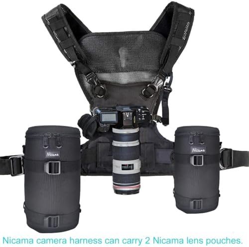 Nicama S-VEST Camera Carrying Chest Harness Vest System with Secure Strap for 1 Camera Canon Nikon Sony Panasonic Olympus Fuji