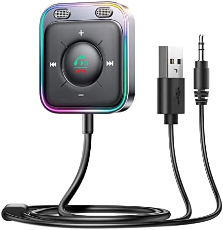 JOYROOM Bluetooth 6.0 AUX Car Adapter, Dual Mics Noise Cancellation