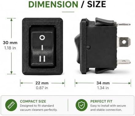 Replacement of Oreck Upright Vacuum 3 Position On/Off Switch W/Diode R0038 Type 6 7 8#430000956