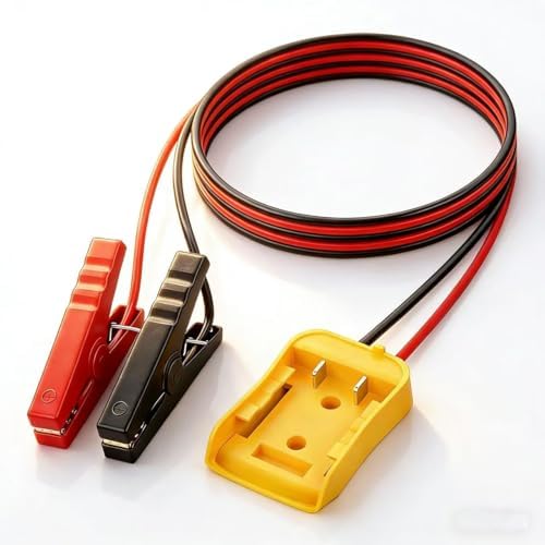 Adapter 20v with 6ft Jumper Cable Clamps Portable car Jump Starter for dewalt Jumper Power wheelscharger for dewalt Power Wheels Adapter