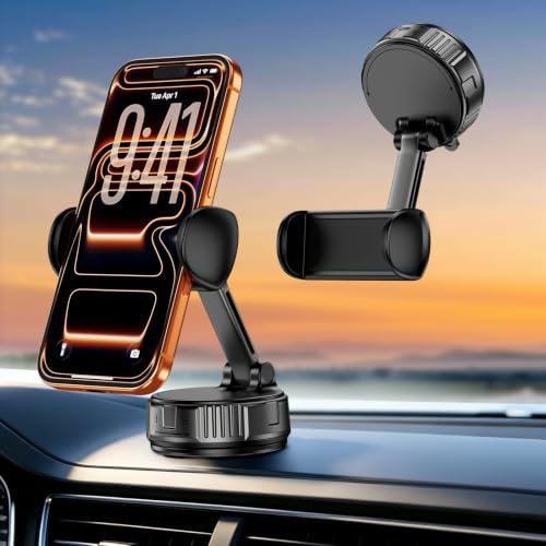 Strong Suction Phone Holders for Your Car, Vacuum Car Phone Holder Mount