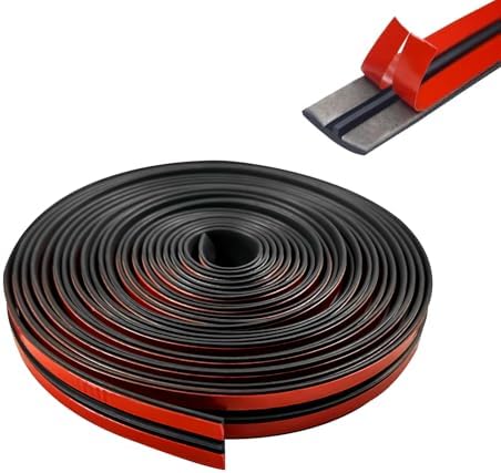 19.68 Windshield Rubber Seal Car Weather Stripping Trim T Shape Sealing Strip for Car Front Rear Windshield, Molding，Tailgate Adhesive Rubber Seal Strip(19mm)