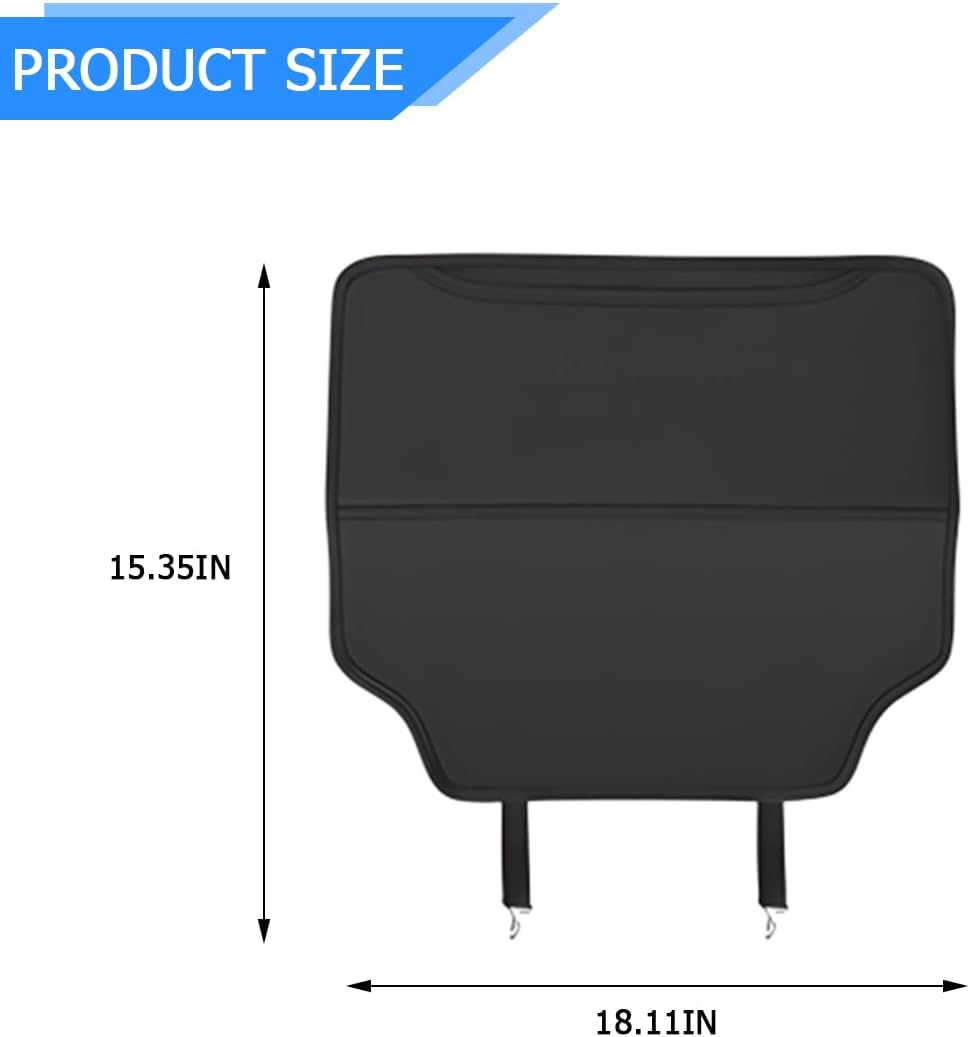 Zpana 2PCS Car Kick Mat Back Seat Protector, Microfiber Leather Vehicle Back Seat Cover with Storage Pocket, Automotive Backseat Anti-Kick Pad for Kids Pets, Universal for Truck SUV RV (Black)
