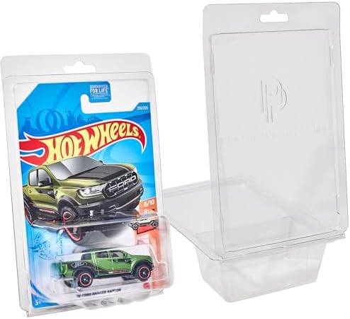 Platinum Protectors Protector Case for Hot Wheels Mainline and Matchbox Cars Clear Plastic Clamshell Blister Display (10 pack)