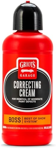 Griot's Garage BOSS Correcting Cream for Car Polishing and Detailing, Swirl, Scratch Remover for Vehicles, 16oz