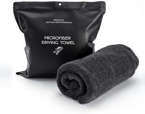 Premium Microfiber Car Drying Towel 28" х 36" 1300 GSM, Extra Large Absorbent Microfiber Towel for Cars, Trucks & SUVs, Lint Free Scratch Free Car Detailing Drying Cloth