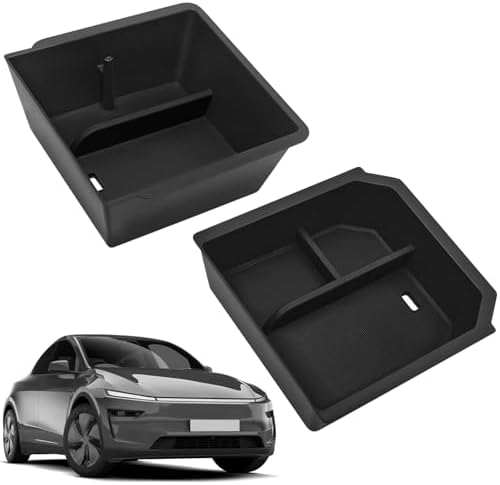 2 Pcs Center Console Organizer Trays for New Tesla Model Y 2025 2026 Juniper and Tesla Model 3 2024 2025 Highland Center Console and Armrest Box Accessories