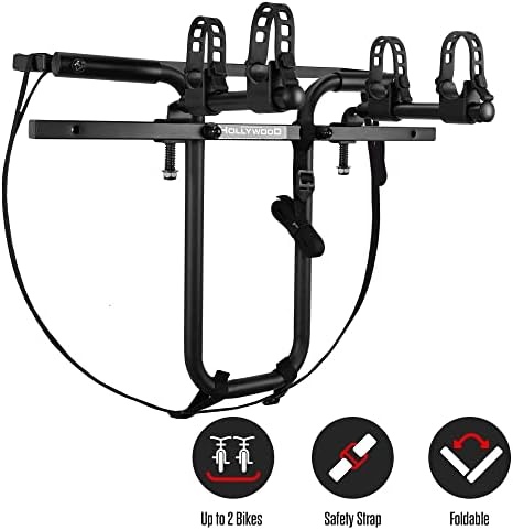 Hollywood Racks SR1 Spare Tire Bike Rack for Car for 2 Bikes, Up to 35 Lbs Each - Adjustable Rear Bike Rack for SUV, Jeep to fit Most Spare Tires - Bicycle Accessories for Adult Bikes